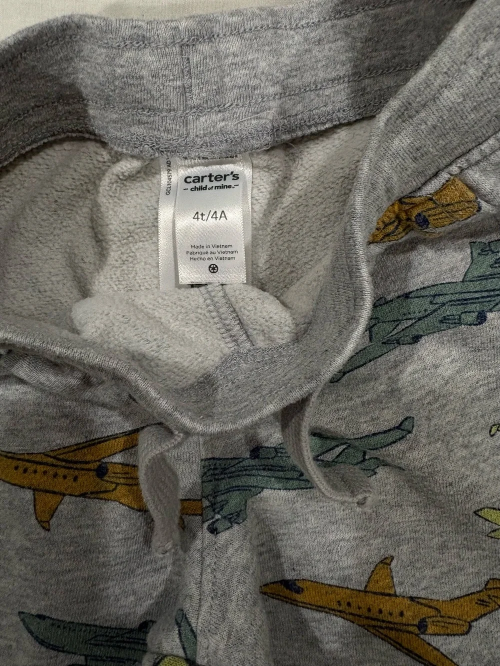2 For $15 Carter's Gray Airplane 3-Piece Outfit Set with Brown Tee